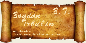 Bogdan Trbulin vizit kartica